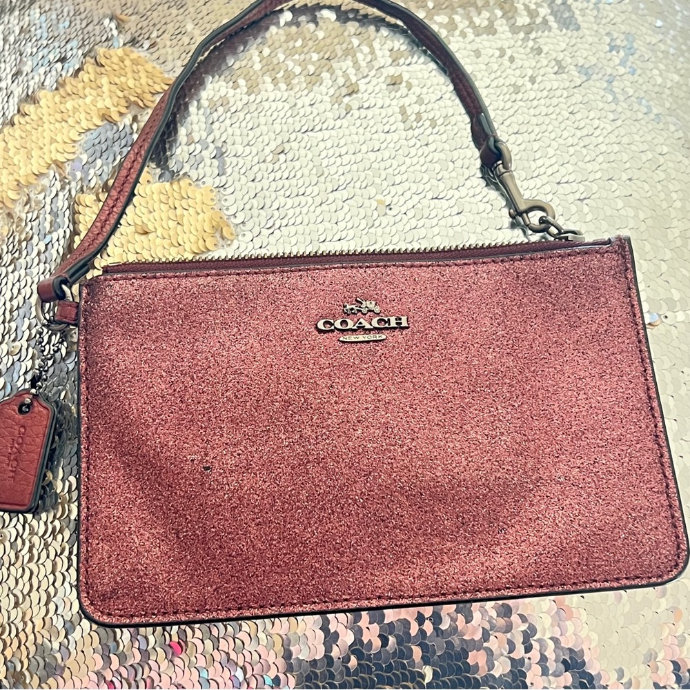 Coach Metalic color wristlet